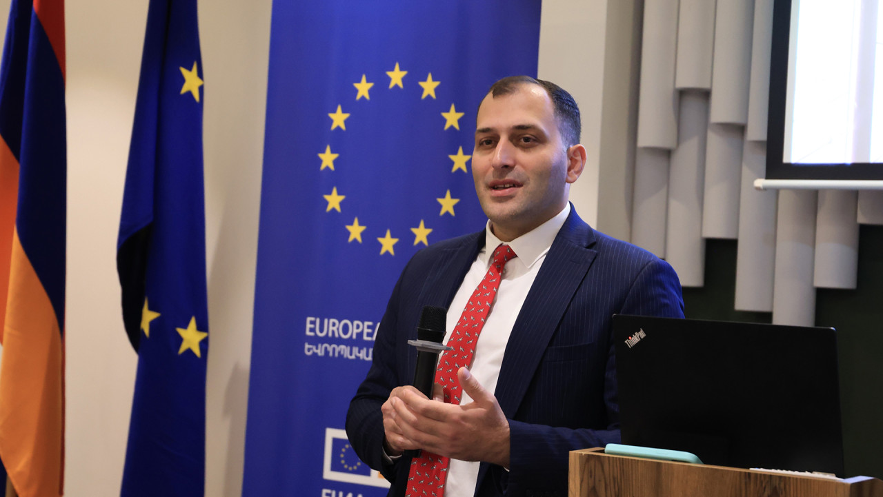 Gevorg Mantashyan welcomed the participants of the European Innovation Council Info Day event