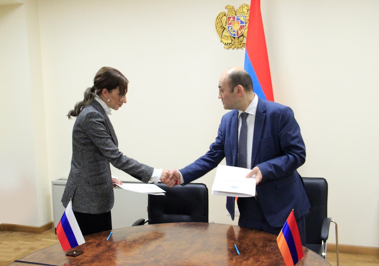 A joint statement was signed on the observance of the provisions of the Agreement on Cooperation between RA and RF in the field of Mass Telecommunications
