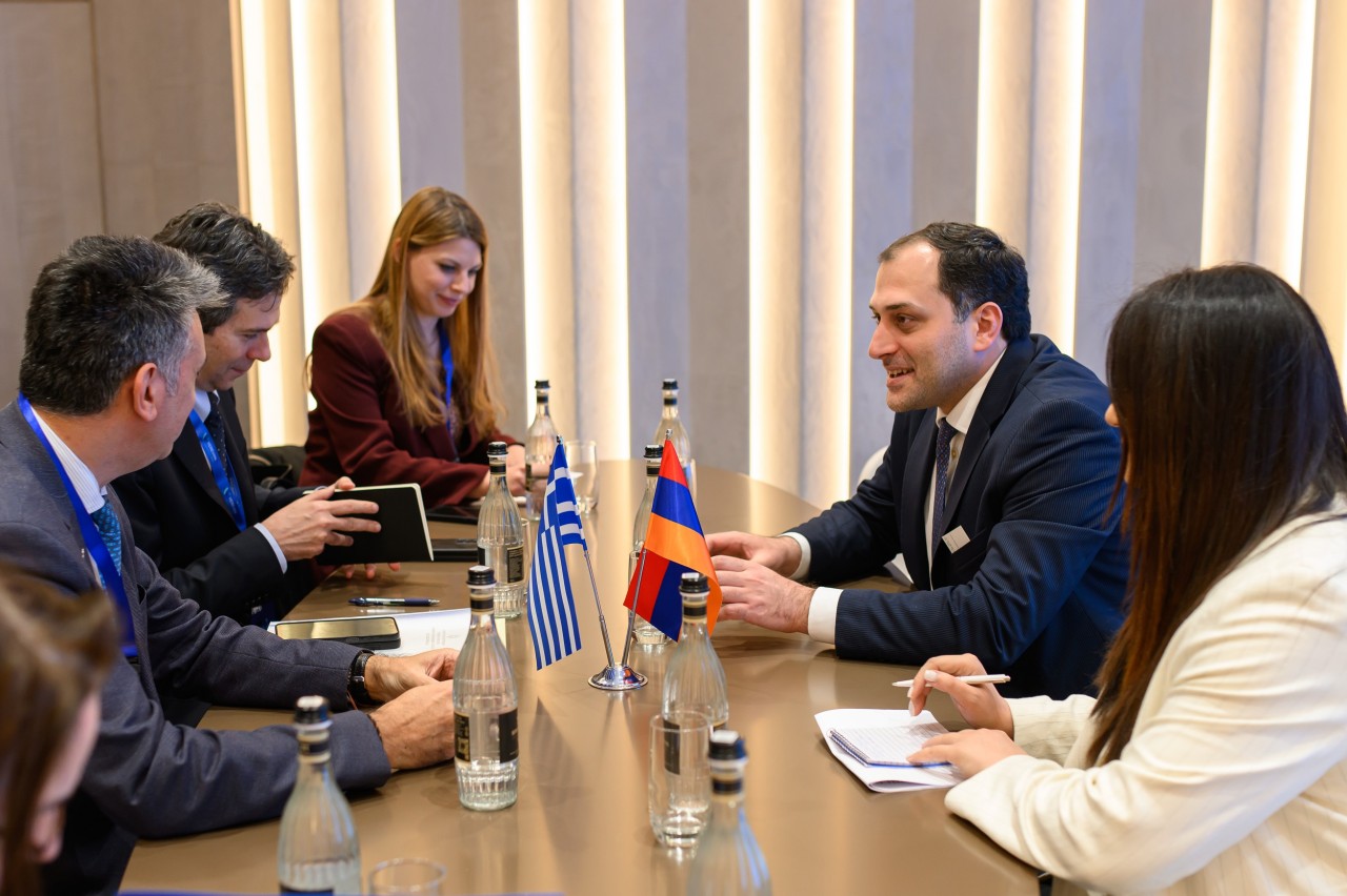 Նախարարի առաջին տեղակալն ընդունել է Հունաստանի ԱԳՆ միջազգային տնտեսական հարցերով գլխավոր քարտուղարին